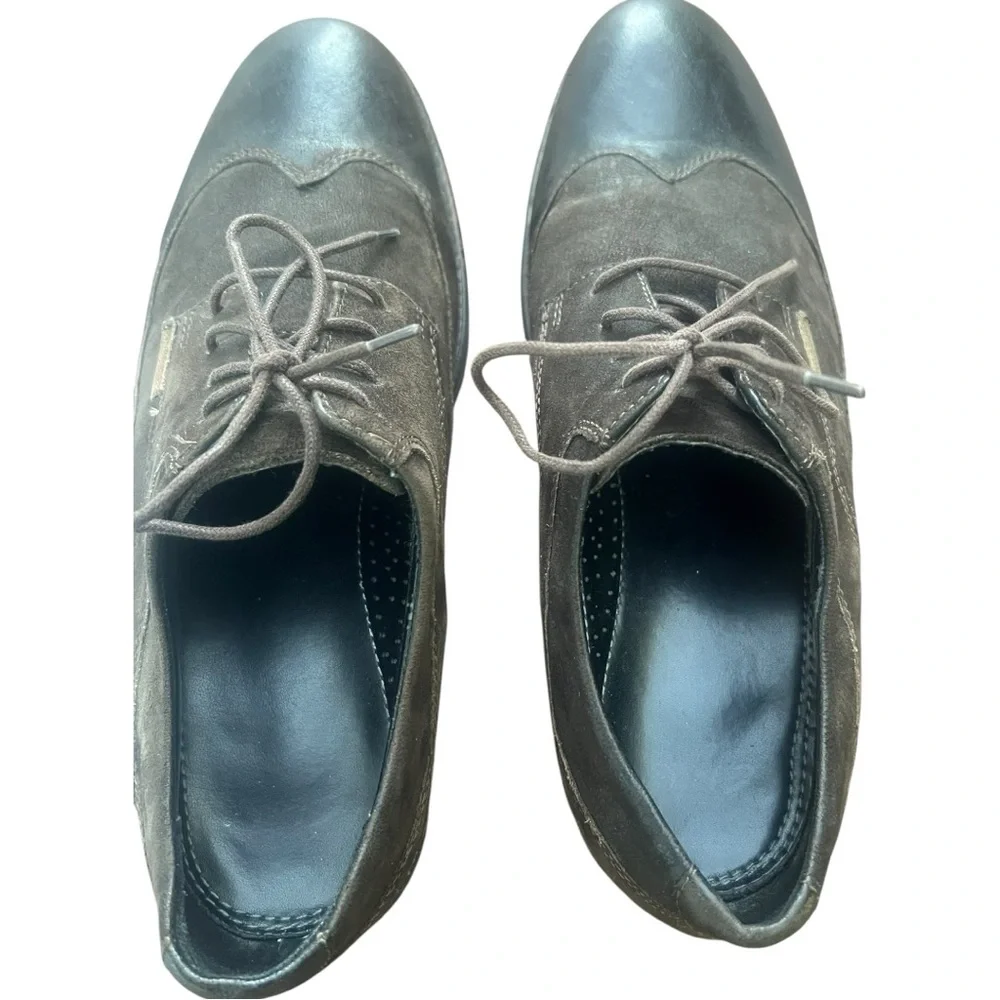 Clarks Brown Leather Cap Toe Oxford Dress Shoes 11.5M‎